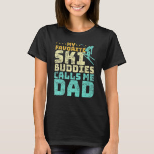T-shirt Mens Mes Épouses De Ski Préférées M'Appelle Papa S