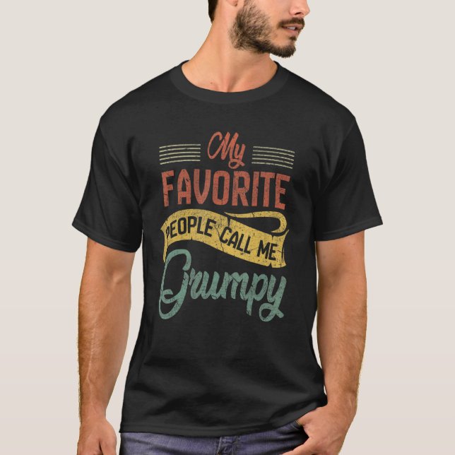 T-shirt Mens Mes Favoris Appelent Moi Grumpy Papa Papa Pap (Devant)