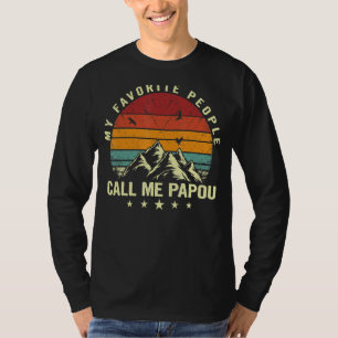 T-shirt Mens Mes Favoris Appelent Moi Papou Cool Père