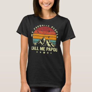 T-shirt Mens Mes Favoris Appelent Moi Papou Cool Père