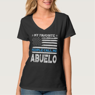 T-shirt Mens Mes Favoris Appelez-Moi Abuelo Usa Drapeau Fa