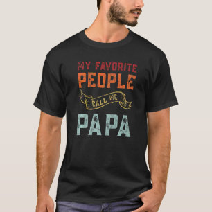 T-shirt Mens Mes Favoris Appelez-Moi Papa Humour Père