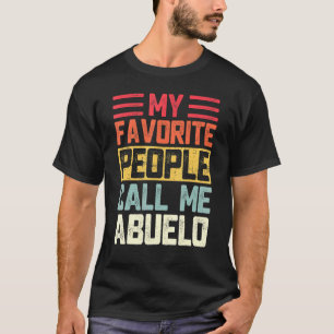 T-shirt Mens Mes Gens Favoris M'Appelent Abuelo Grandpa Fa