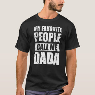 T-shirt Mens Mes Gens Favoris M'Appelent Dada Retro Papa F