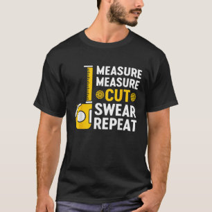 T-shirt Mens Mesure Mesure Coupe Swear Répétition Drôle Bo