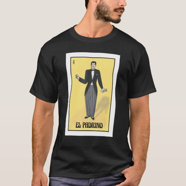 T-shirt Mens Mexican Bingo Regalo Para El Padrino De Boda (Devant)