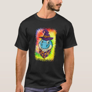 T-shirt Mens mignon Dinosaur porter crâne et sorcière casq