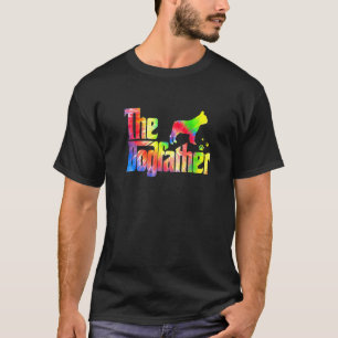 T-shirt Mens mignonne French Bulldog Dogfather Tie Dye Pèr
