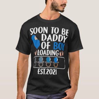 T-shirt Mens Mignonne Première Fois Papa Du Garçon Bientôt