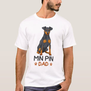 T-shirt Mens Min Pin Papa Miniature Pinscher Chien Père Gr