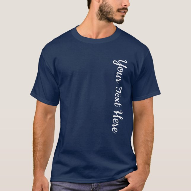 T-shirt Mens Moderne Calliage Script Big Large Police Text (Devant)