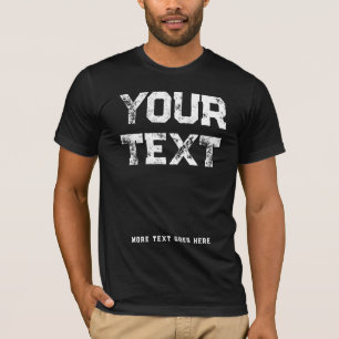 T-shirt Mens Moderne Modèle texte désordonné tendance