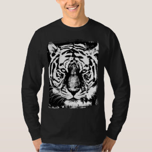 T-shirt Mens Moderne Tigre à manches longues tendance visa