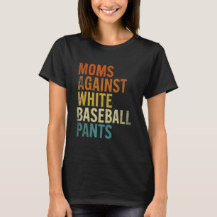 T-shirt Mens Moms Contre Le Pantalon De Baseball Blanc Pan