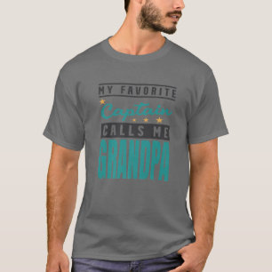 T-shirt Mens Mon Capitaine Favorite M'Appelle Grand-Père,