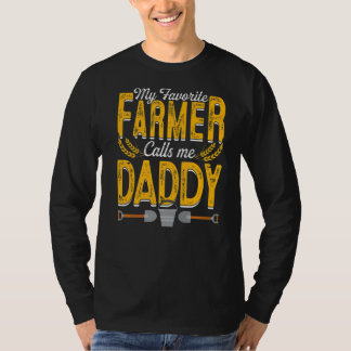 T-shirt Mens Mon Fermier Favori M'Appelle Papa Farming Pap