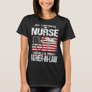 T-shirt Mens Mon Infirmière Préférée M'Appelle Père En Nur