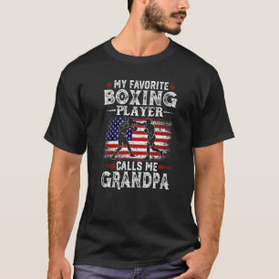 T-shirt Mens Mon Joueur De Boxe Favorite M'Appelle Grand-P