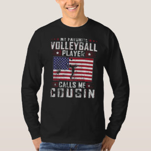 T-shirt Mens Mon Joueur De Volleyball favori m'appelle Cou