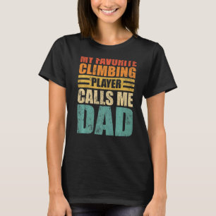 T-shirt Mens Mon Joueur D'Escalades Préféré M'Appelle Papa