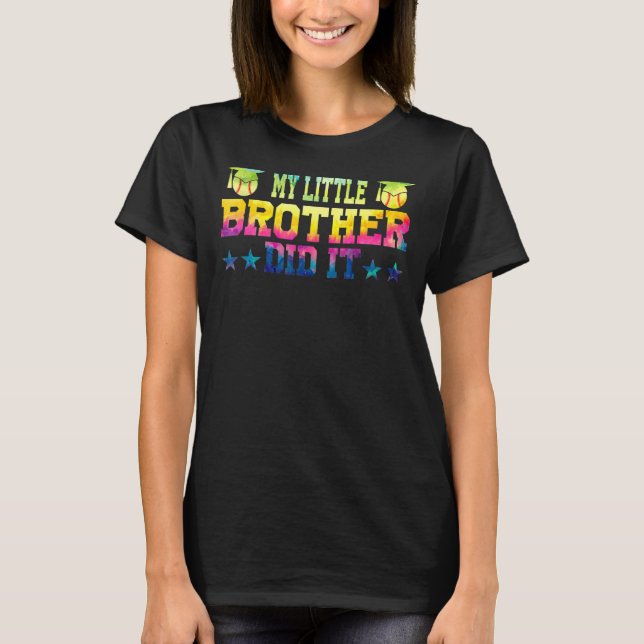 T-shirt Mens Mon Petit Frère L'A Fait Senior 1 (Devant)