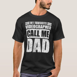T-shirt Mens Mon Vidéographe Préféré M'Appelle Papa Père