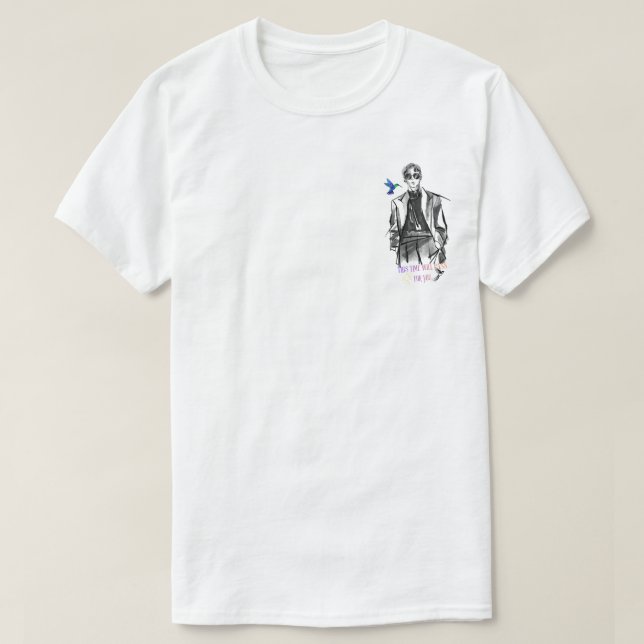 T-shirt mens Motivational Watercolor Art", (Design devant)