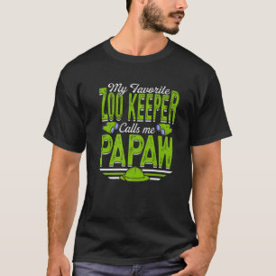T-shirt Mens My Favori Zoo Keeper M'Appelle Papaw Animaux
