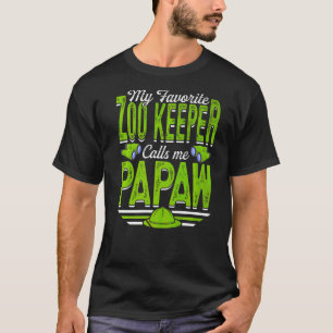 T-shirt Mens My Favori Zoo Keeper M'Appelle Papaw Animaux