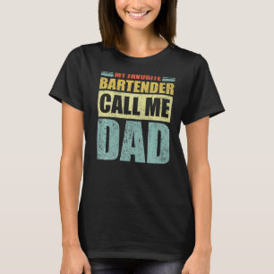 T-shirt Mens My Favorite Bartender m'appelle Papa Père