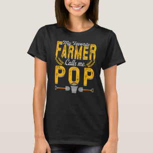 T-shirt Mens My Favorite Fermier Calls Me Pop Farming Papa