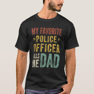 T-shirt Mens My Favorite Police Agent Calls Me Papa Fathe