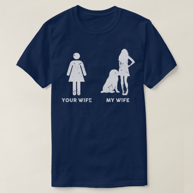 T-shirt Mens My Leonberger Your My Wife Cadeau  (Design devant)