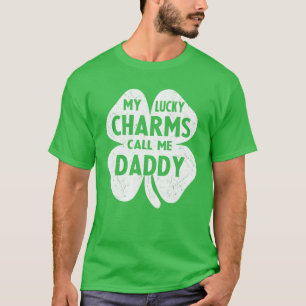 T-shirt Mens My Lucky Charms Call Me Daddy Funny St Patron