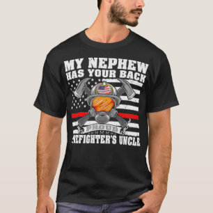 T-shirt Mens My Nephew A Ton Fier Arrière Pompiers