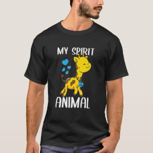 T-shirt Mens My Spirit Animal Giraffe I Love Papa Heart Va