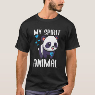 T-shirt Mens My Spirit Animal Panda I Love Papa Heart Vale