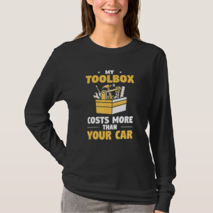 T-shirt Mens My Toolbox Coûte Plus Que Votre Auto Mech Voi
