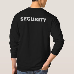 T-shirt Mens Noir Et Blanc Sécurité Double Face Print