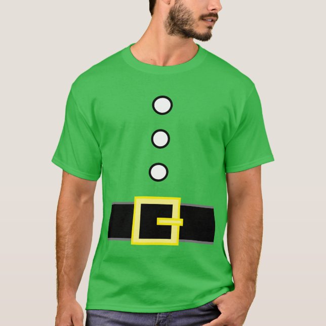 T-shirt Mens Novelty Christmas PÈRE NOËL ELF SUIT COSTUME (Devant)