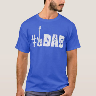 T-shirt Mens Numéro 1 Guitare Papa Musique Amour Drôle Don