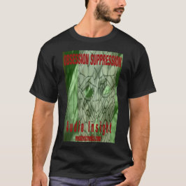 T-shirt Men's "Obsession Suppression" black t-shirt.