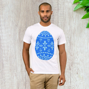 T-shirt Mens Oeufs de Pâques en dentelle bleue