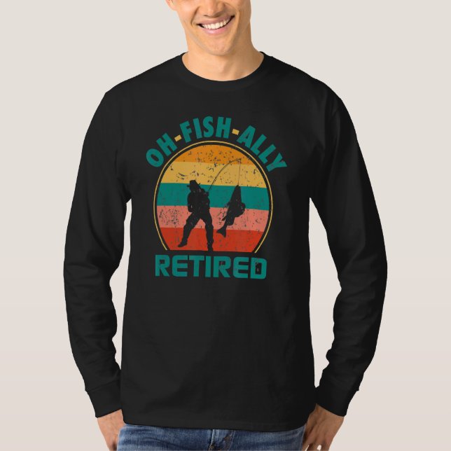 T-shirt Mens Oh Fish Ally Retraité Retraité 2022 Retraité (Devant)