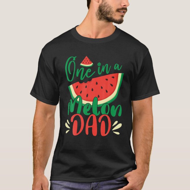 T-shirt Mens One in A Melon Papa Watermelon Anniversaire P (Devant)