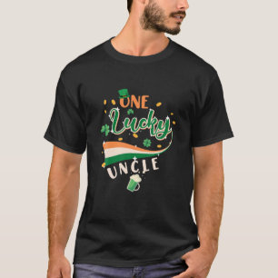 T-shirt Mens One Lucky Uncle St Patrick’S Day Rainbow Funn