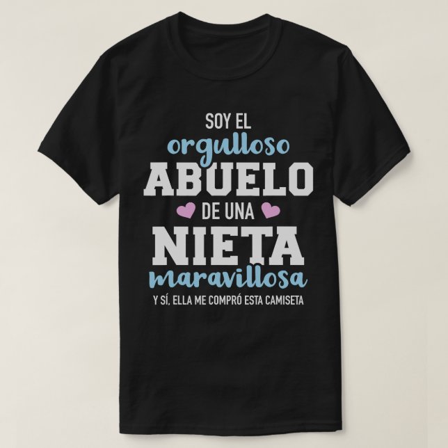 T-shirt Mens Orgulloso abuelo de una nieta maravillosa T-S (Design devant)