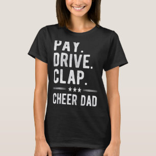 T-shirt Mens Paie Clap de lecteur Cheer Papa Cheerleader P