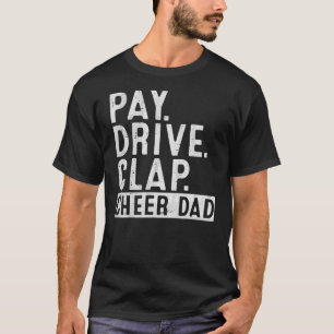 T-shirt Mens Paie Clap de lecteur Cheer Papa Cheerleader P