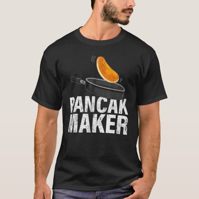 T-shirt Mens Pancake Maker Petit-Déjeuner Nourriture Panca (Devant)
